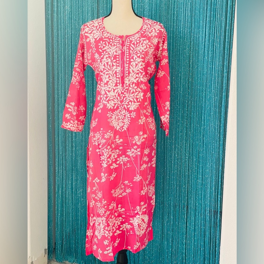 Pink cotton kurti